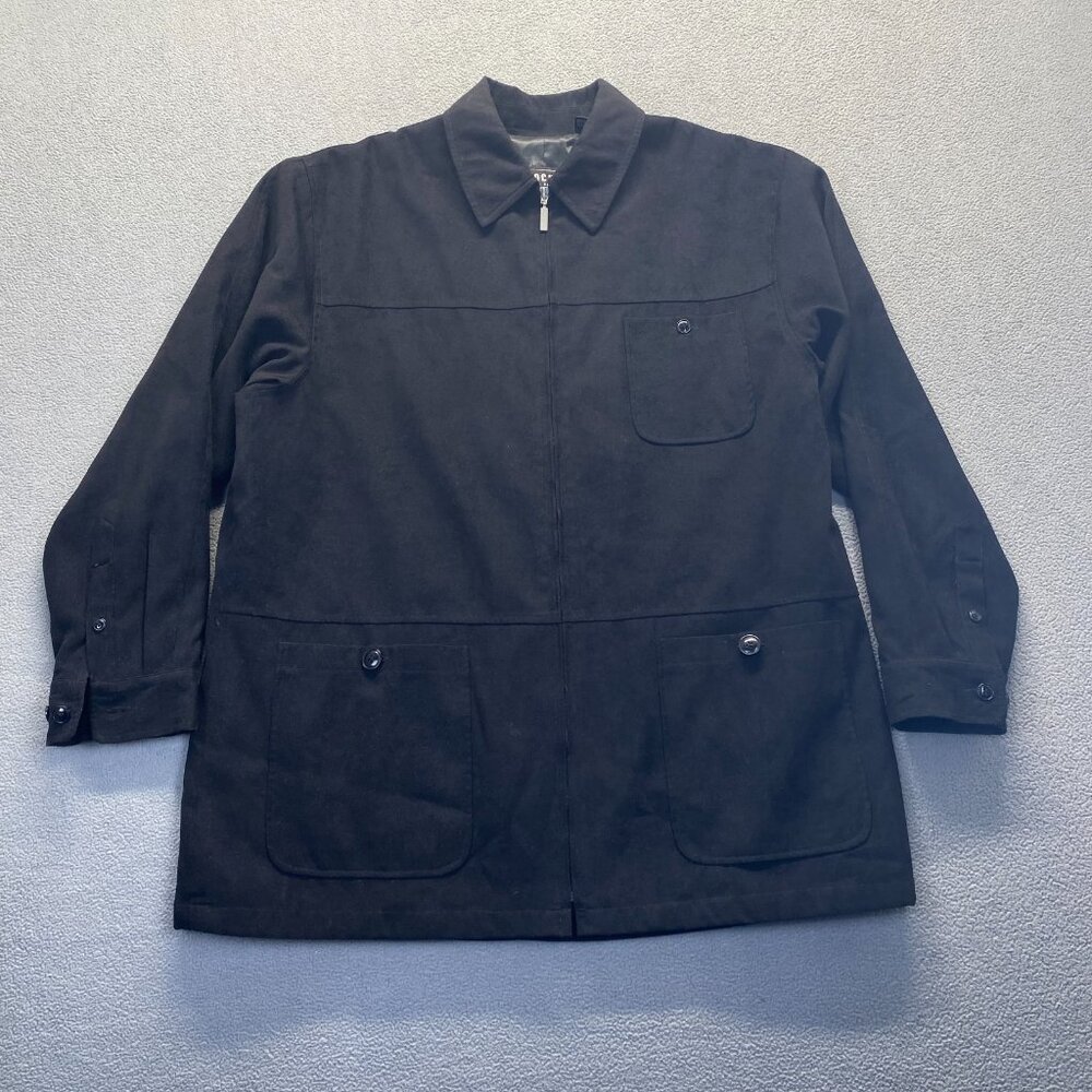 Gochu by KBB Shirt Mens Size XL Black Utility Workwear Pockets Zipper - Picture 1 of 13
